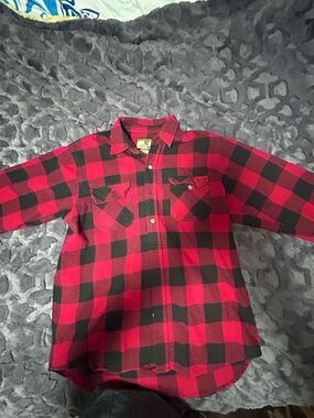 Field & Stream Kids Red and Black Buffalo Plaid Button-Up Shirt